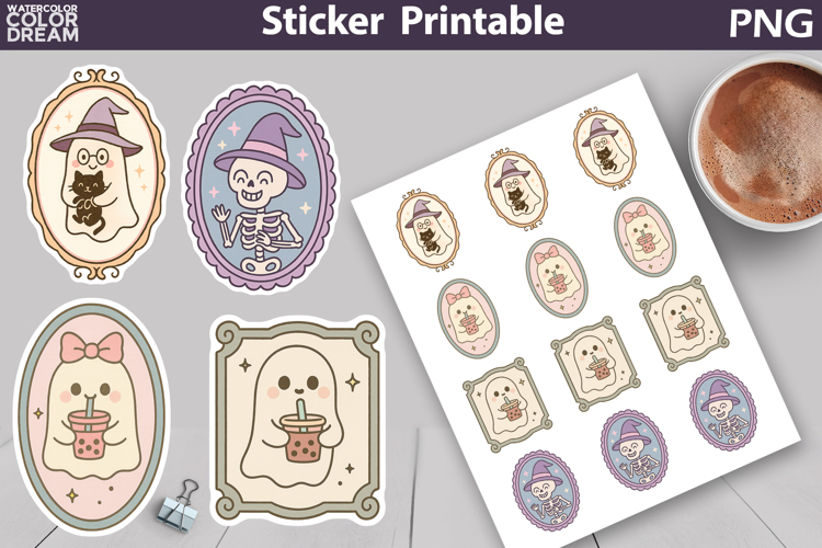 Halloween Frames Sticker | Cute Halloween Sticker