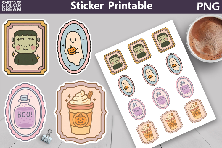 Halloween Frames Sticker | Cute Halloween Sticker