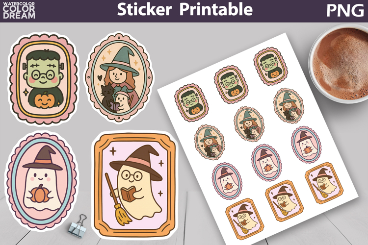 Halloween Frames Sticker | Cute Halloween Sticker
