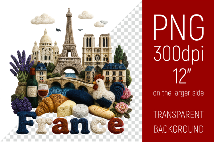 France Travel Landmark | National Culture Illustration
