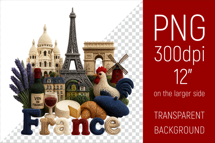 France Travel Landmark | National Culture Illustration