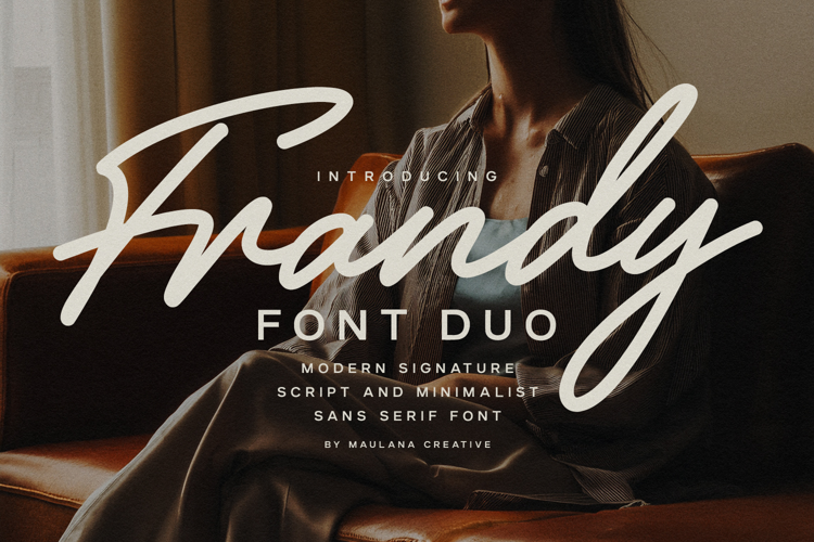 Frandy Modern Signature Script Minimalist Sans