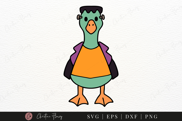 Frankenstein Goose SVG | Halloween Spooky Goose PNG