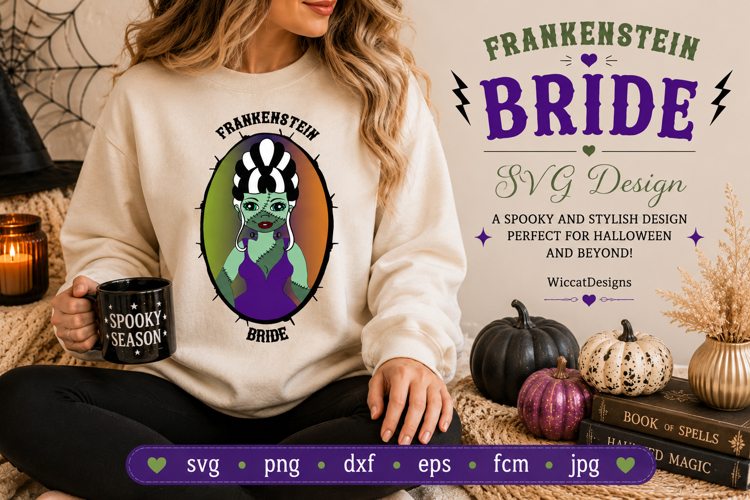 Bride of frankenstein, halloween cut file