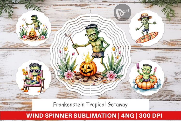 Wind Spinner Tropical Frankenstein