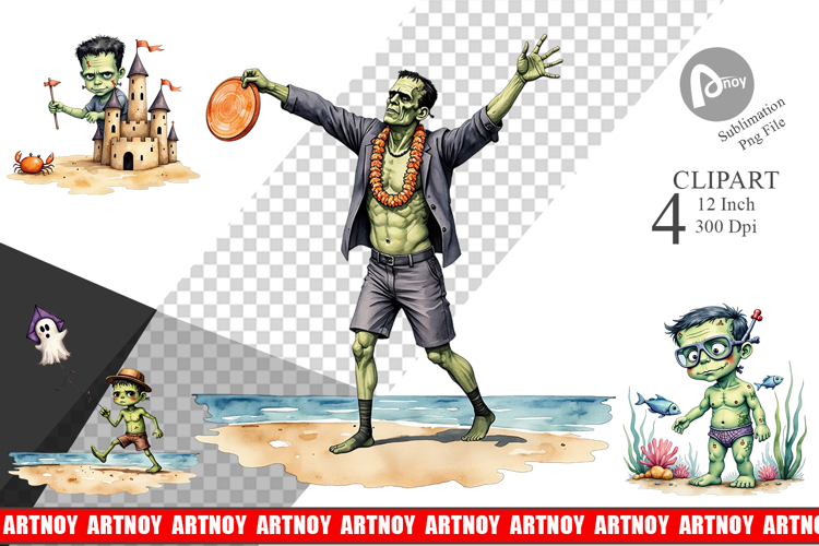Tropical Frankenstein Clipart