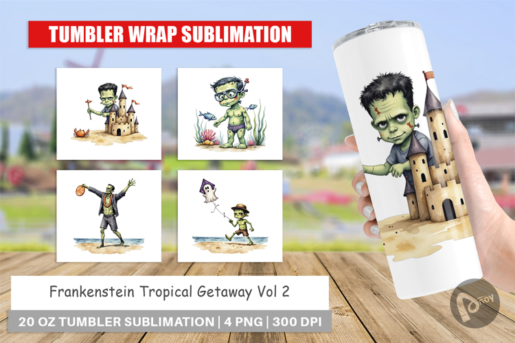 Tumbler Tropical Frankenstein
