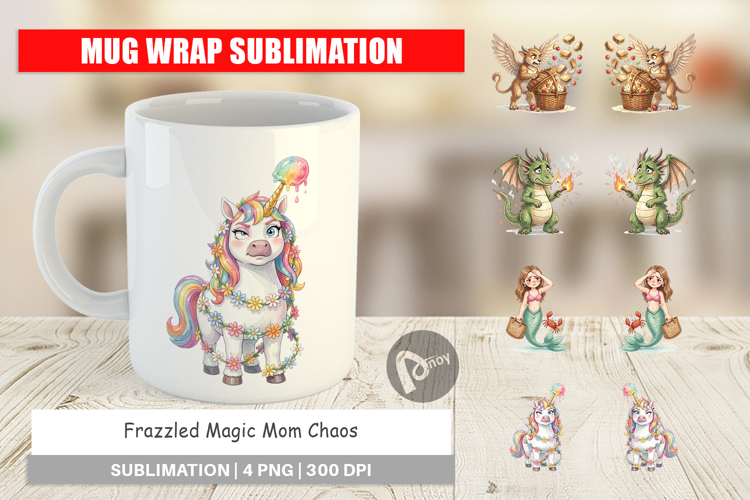Frazzled Magic Mom Chaos Mug Wrap