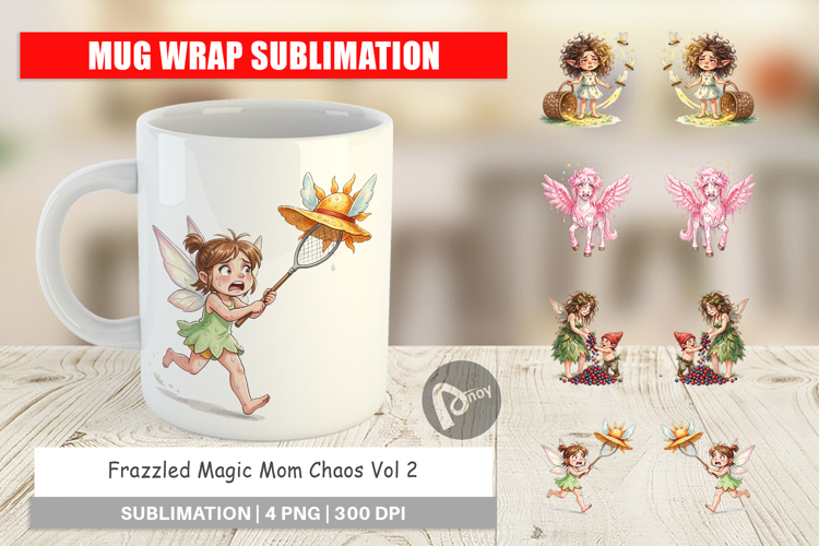 Frazzled Magic Mom Chaos Mug Wrap