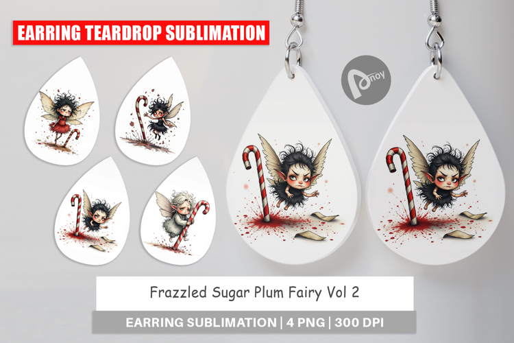 Earring Frazzled Sugar Plum Fairy