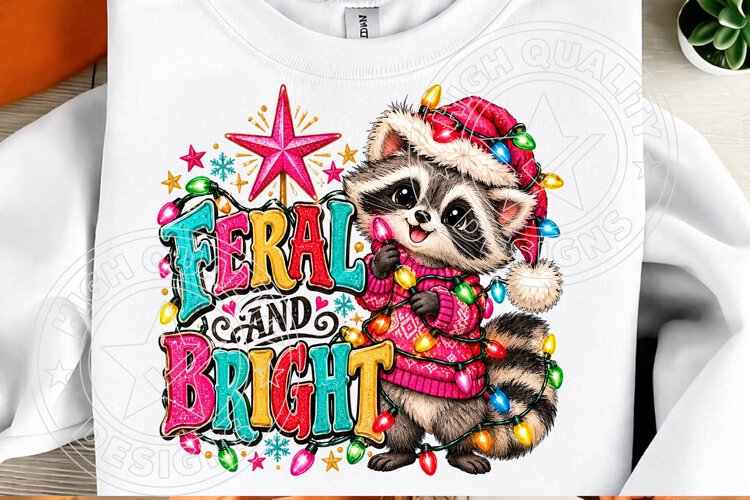 Freaks and Bright Christmas Raccoon PNG example image 1