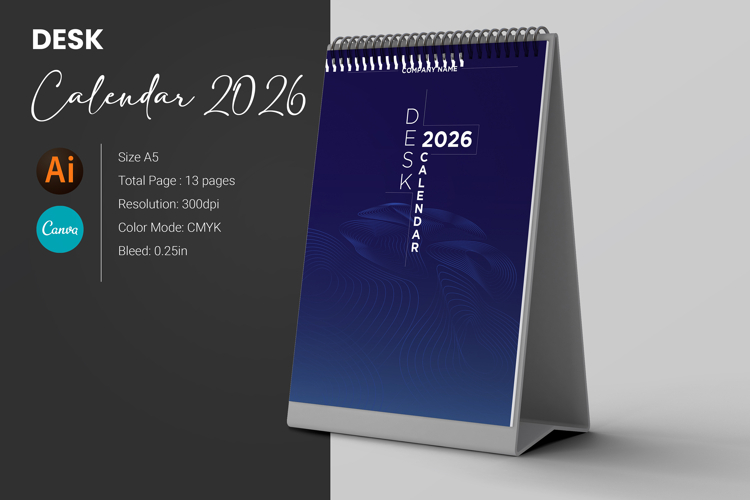 Desk Calendar 2026 example image 1