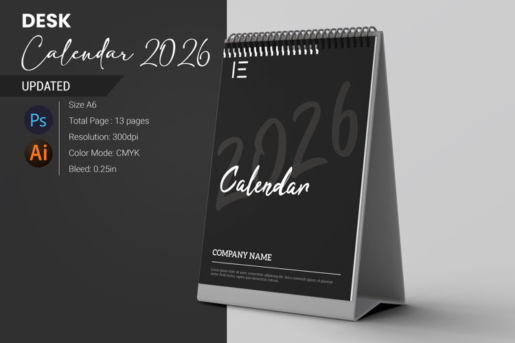 Desk Calendar 2026 example image 1