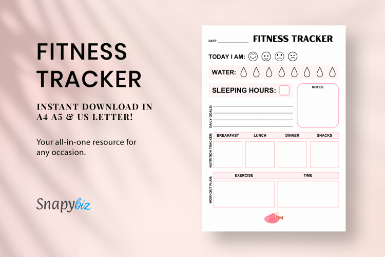 Minimalist Fitness Tracker Checklist Template Pdf