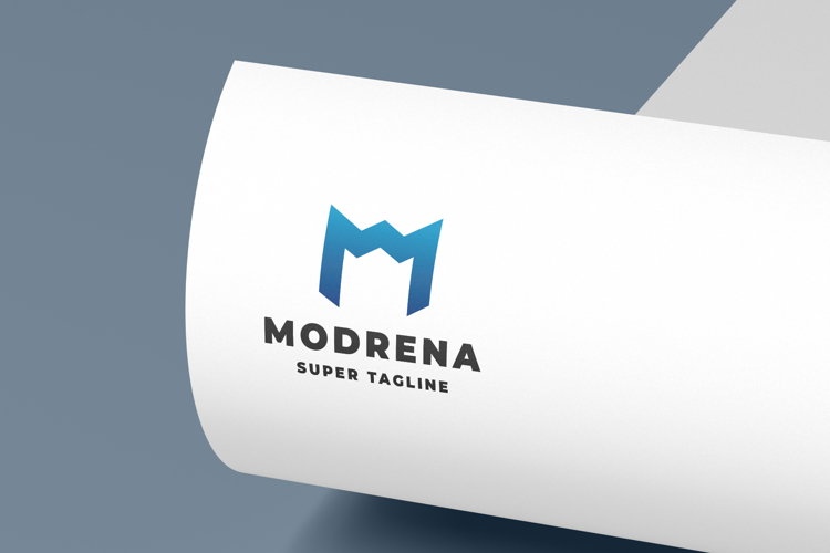Modrena Geometric M Logo