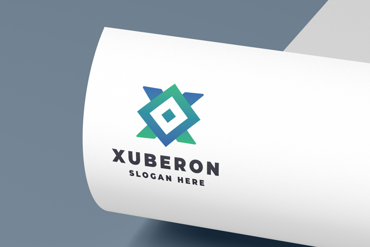 Modern Geometric X Logo - Tech & Data Hub Design
