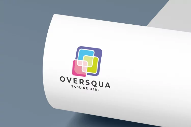 Over Squa Pro Logo Template