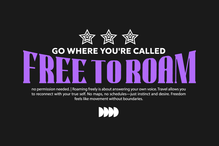 Free to Roam Urban Typography T-shirt Design