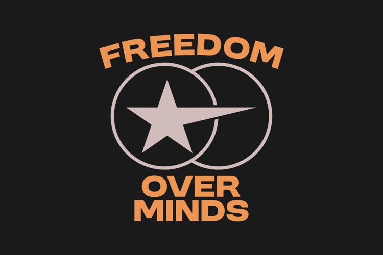 Freedom Over Minds Urban Logo Streetwear T-shirt