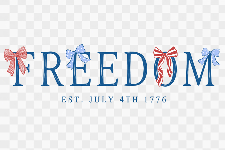 Coquette 4th of July Freedom Patriotic PNG Shirt