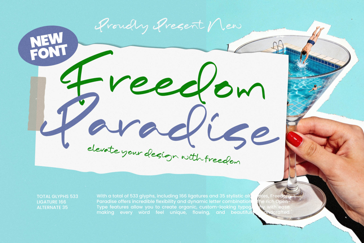 Freedom Paradise - Handwritten Script Font