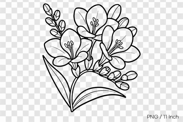 Flower Drawing Png Image 3