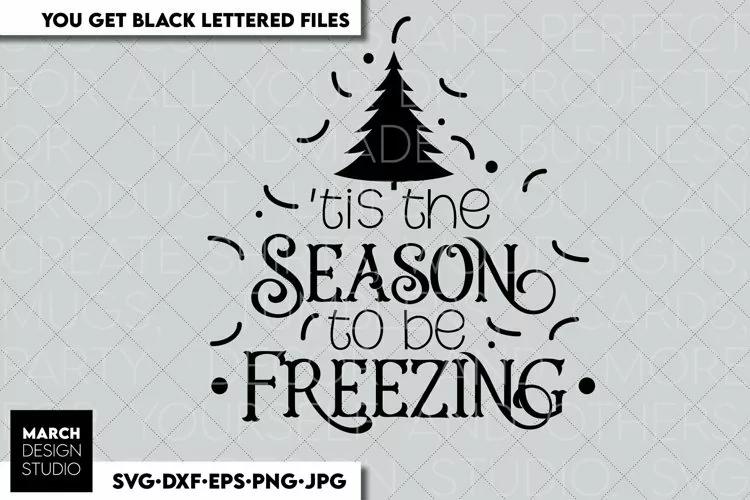Freezing Season | Christmas Tree SVG Design | Christmas SVG