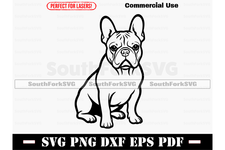 French Bulldog Design Files SVG PNG DXF EPS PDF