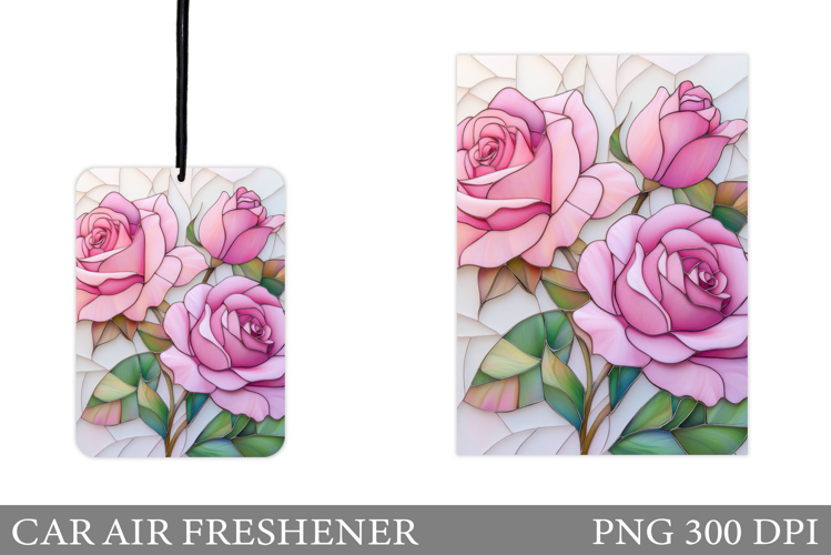 Roses Car Air Freshener. Floral Car Air Freshener Design
