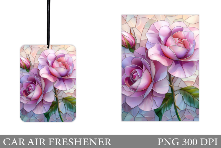 Roses Car Air Freshener. Floral Car Air Freshener Design