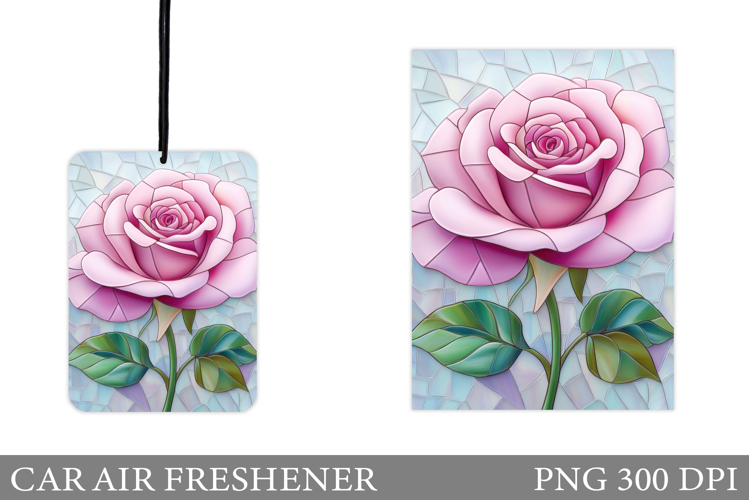 Roses Car Air Freshener. Flowers Car Air Freshener Design