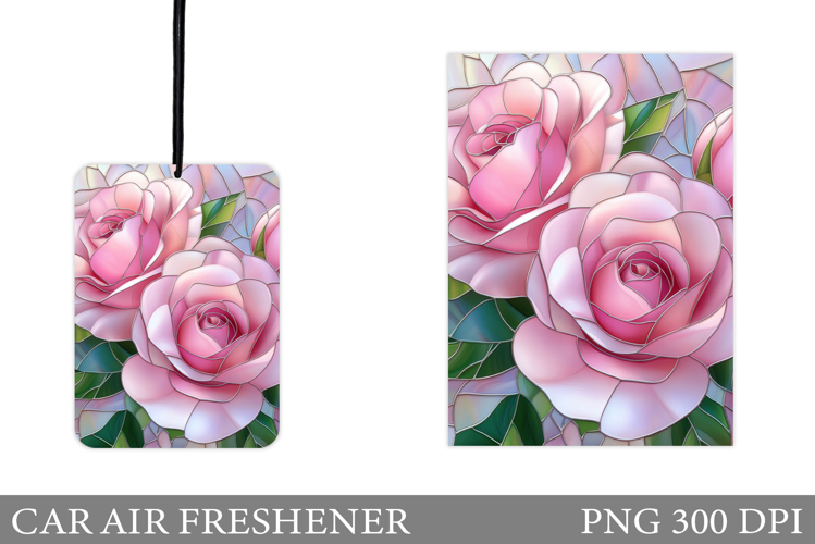 Roses Car Air Freshener. Flowers Car Air Freshener Design