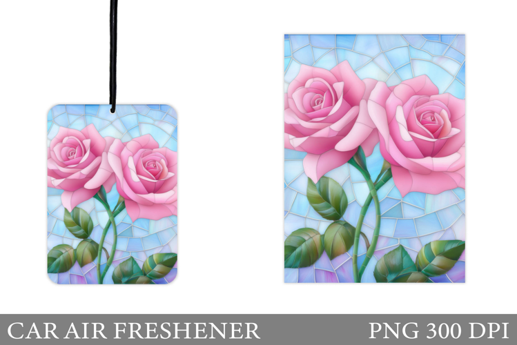 Roses Car Air Freshener. Car Air Freshener Sublimation