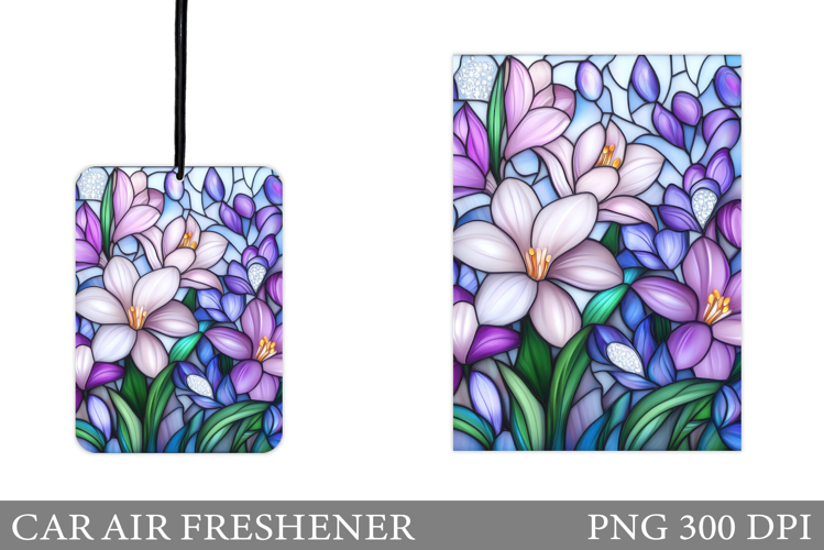 Flowers Car Air Freshener. Car Air Freshener Sublimation