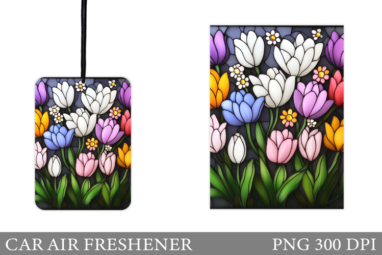 Flowers Car Air Freshener. Car Air Freshener Sublimation