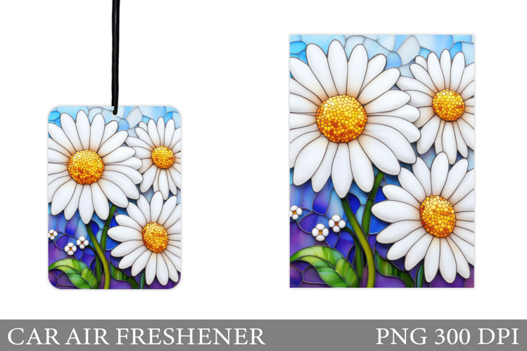 Daisy Flowers Car Air Freshener. Floral Car Air Freshener
