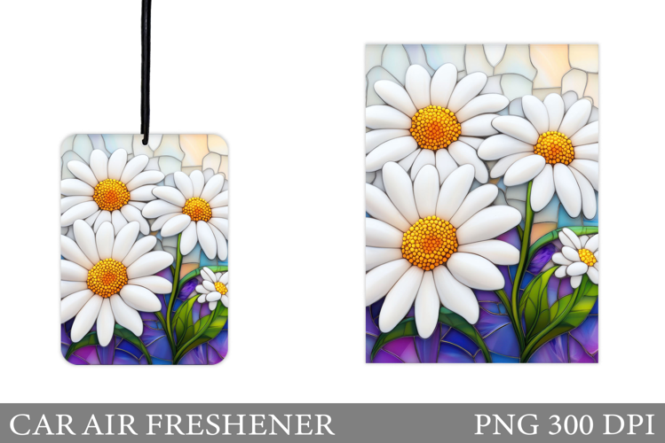 Daisy Flowers Car Air Freshener. Floral Car Air Freshener