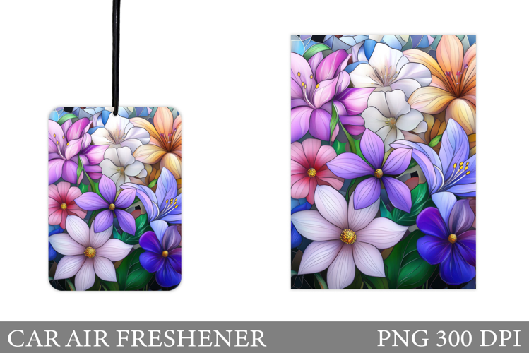 Floral Car Air Freshener. Flowers Car Air Freshener Design