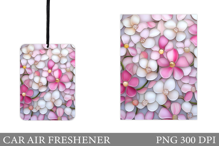 Flowers Car Air Freshener. Car Air Freshener Sublimation