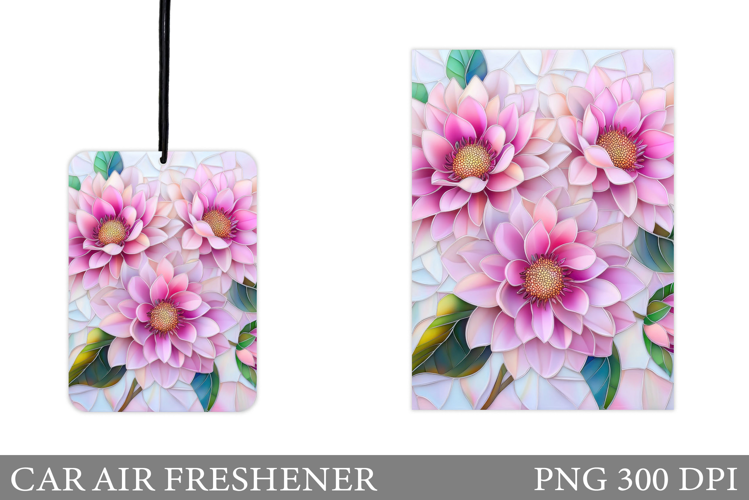 Flowers Car Air Freshener. Car Air Freshener Sublimation