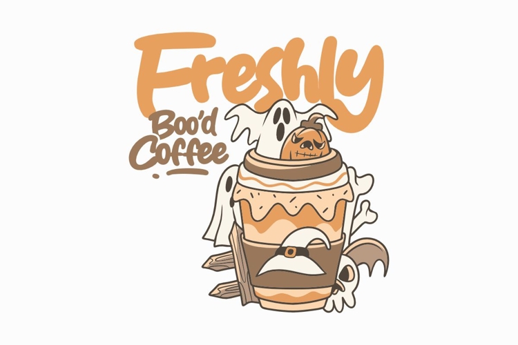 Freshly Bood Coffee Halloween Season T-shirt