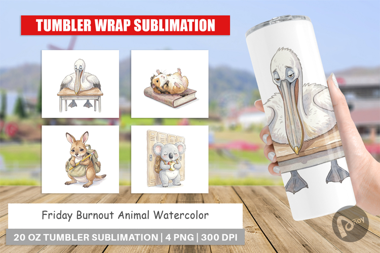 Friday Burnout Animal Tumbler