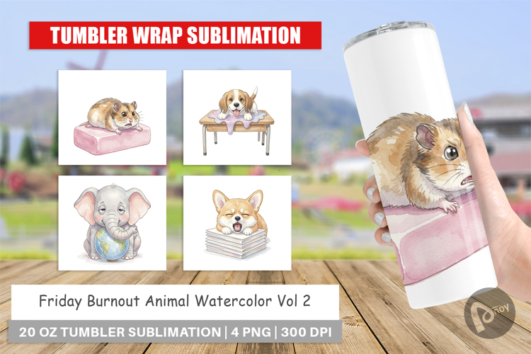 Friday Burnout Animal Tumbler