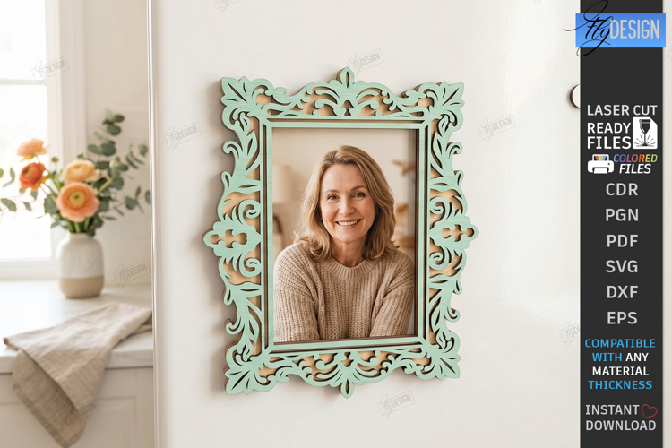 Fridge Magnet Frame Laser Cut | Photo Frame | Wall Decor