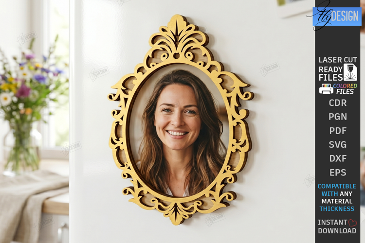 Fridge Magnet Frame Laser Cut | Photo Frame | Wall Decor