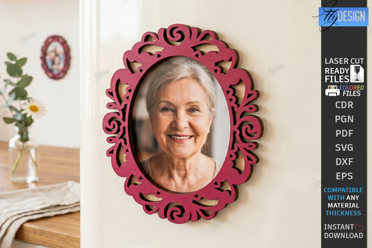 Fridge Magnet Frame Laser Cut | Photo Frame | Wall Decor