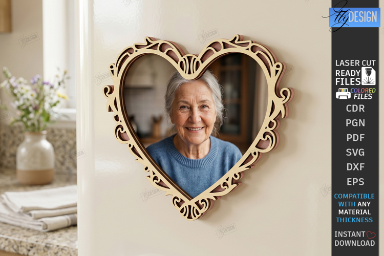 Fridge Magnet Frame Laser Cut | Photo Frame | Wall Decor