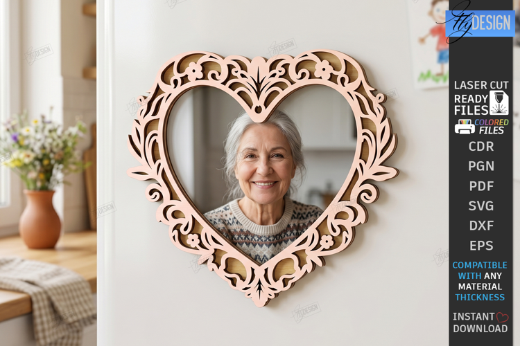 Fridge Magnet Frame Laser Cut | Photo Frame | Wall Decor