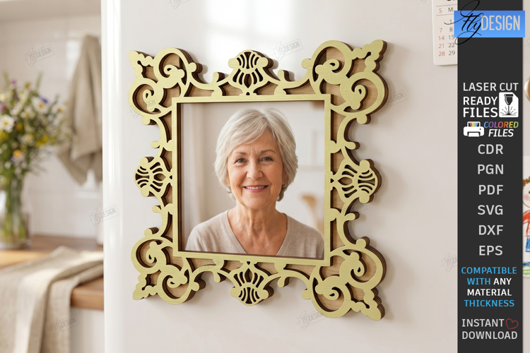 Fridge Magnet Frame Laser Cut | Photo Frame | Wall Decor