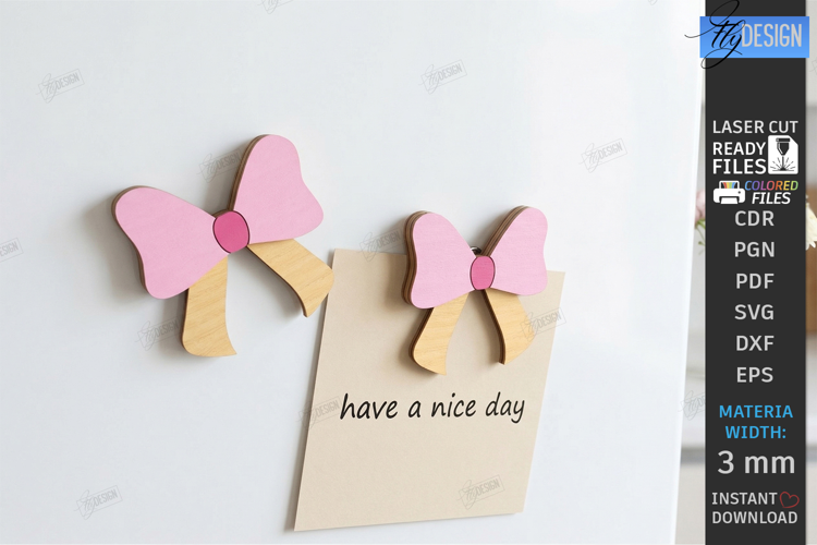 Cute 3D Fridge Magnets Laser Cut | Home Decor | Bows Laser